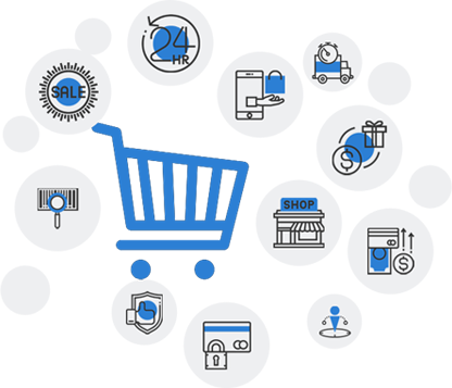 E-commerce solution image for businesses looking to build and scale their online presence