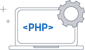 PHP development service icon for building robust and secure web applications