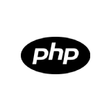 PHP icon showcasing custom backend development for dynamic websites